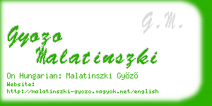 gyozo malatinszki business card