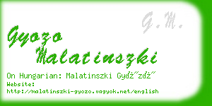 gyozo malatinszki business card